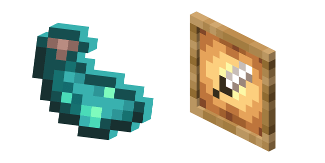 Minecraft Glow Item Frame with Sword and Glow Ink Saccustom cursor pack