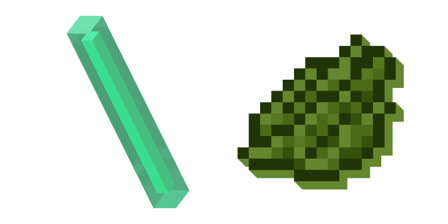 Minecraft Glow Stick and Green Dyecustom cursor pack