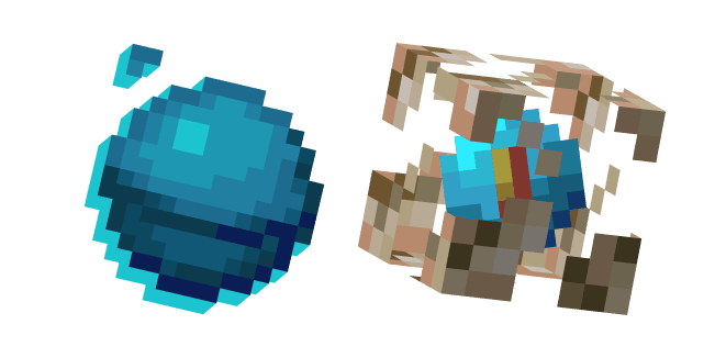 Minecraft Heart of the Sea and Conduitcustom cursor pack