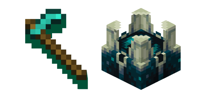 Minecraft Hoe and Sculk Shriekercustom cursor pack