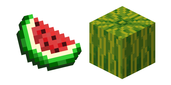 Minecraft Melon Slice and Meloncustom cursor pack