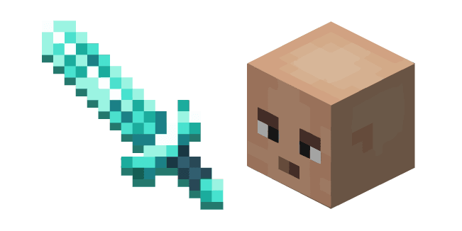 Minecraft Michael Stoyke and Diamond Swordcustom cursor pack