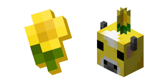 Minecraft Moobloom and Buttercupcustom cursor pack