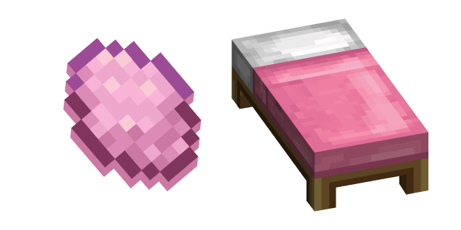 Minecraft Pink Dye and Bedcustom cursor pack