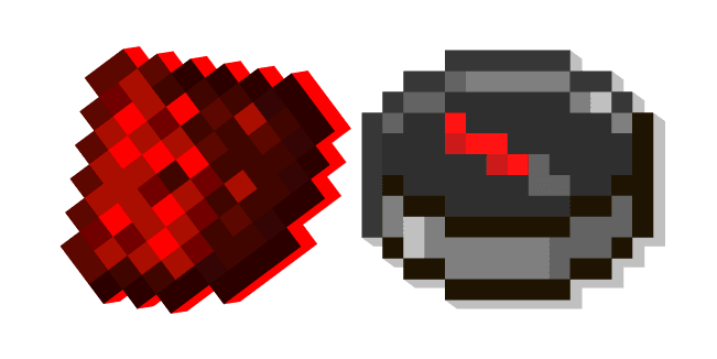 Minecraft Redstone Dust and Compasscustom cursor pack