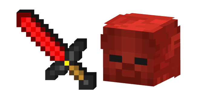 Minecraft Redstone Sword and Red Stevecustom cursor pack