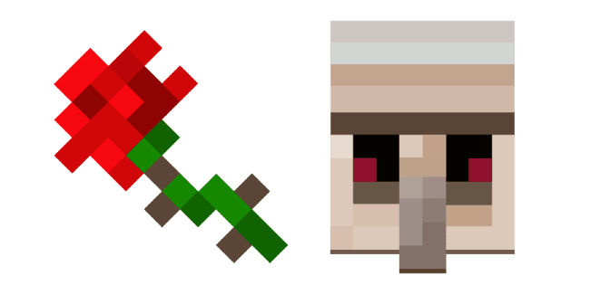 Minecraft Rose and Iron Golemcustom cursor pack