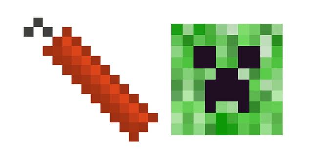 Minecraft Stick of TNT and Creepercustom cursor pack