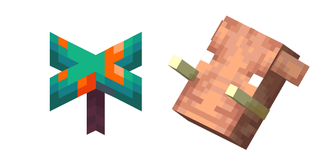 Minecraft Warped Fungus and Hoglincustom cursor pack