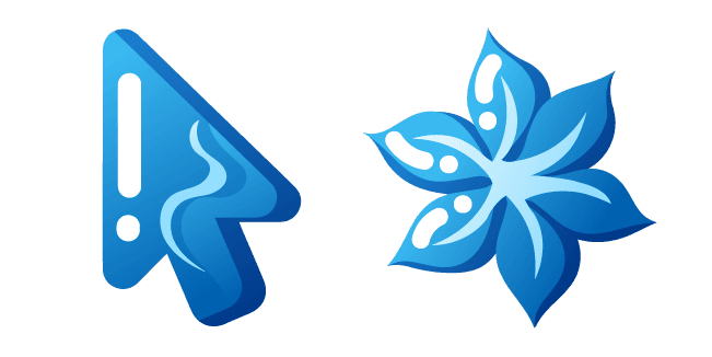 Minimal Gradient Blue Flowercustom cursor pack