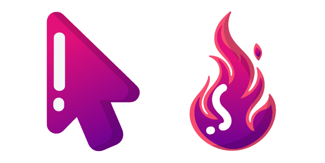 Minimal Pink Flamecustom cursor pack