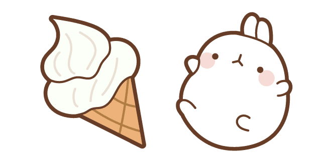 Molang and Ice Creamcustom cursor pack