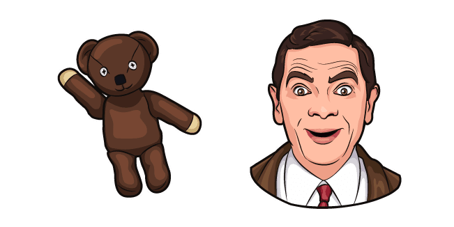 Mr. Bean and Teddy Bearcustom cursor pack