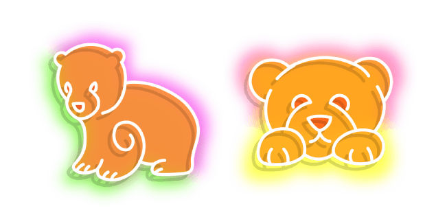 Neon Bearscustom cursor pack