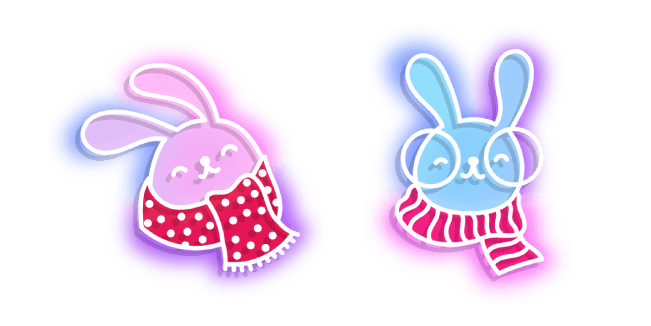 Neon Bunnies in Scarvescustom cursor pack