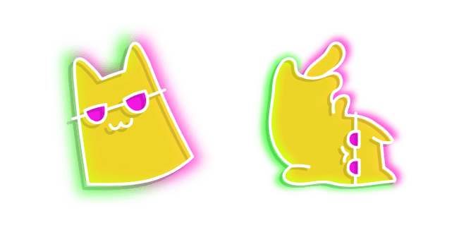 Neon Cat in Sunglassescustom cursor pack