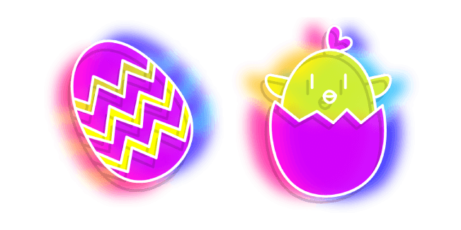 Neon Easter Egg and Chickcustom cursor pack