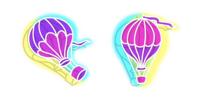 Neon Hot Air Ballooncustom cursor pack