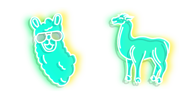 Neon Llamacustom cursor pack