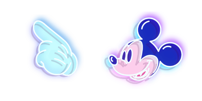 Neon Mickey Mousecustom cursor pack