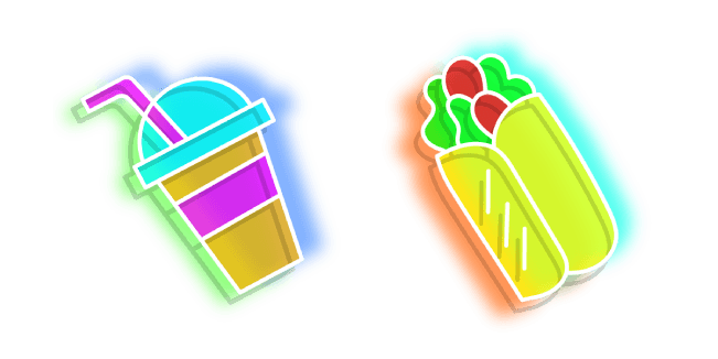 Neon Milk Shake and Shawarmacustom cursor pack