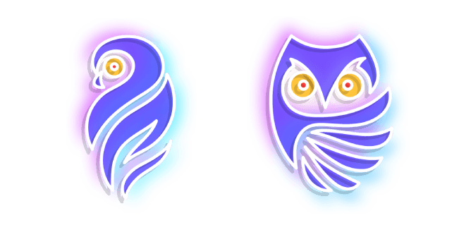 Neon Owlcustom cursor pack