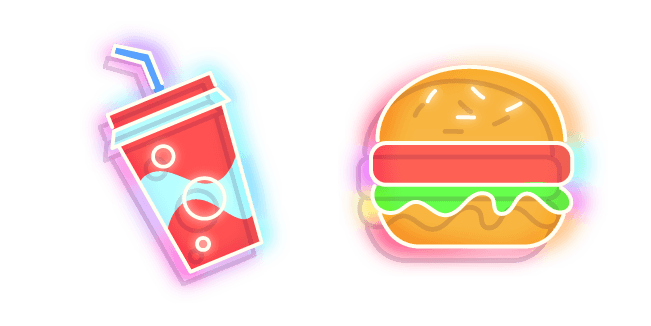 Neon Soda and Burgercustom cursor pack