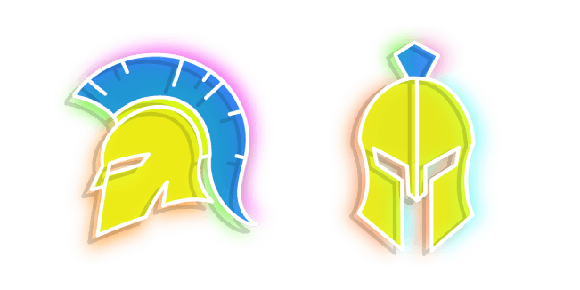 Neon Spartan Helmetcustom cursor pack