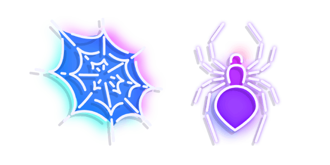 Neon Spider and Webcustom cursor pack