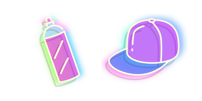 Neon Spray Paint and Capcustom cursor pack