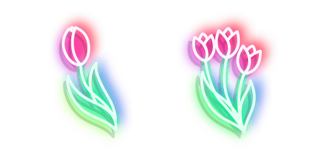 Neon Tulipcustom cursor pack