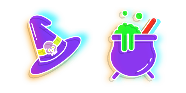 Neon Witch's Hat and Brewcustom cursor pack