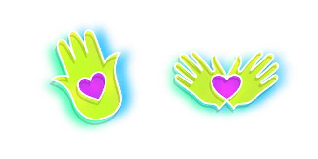 Neon Yoga Peace and Donationcustom cursor pack