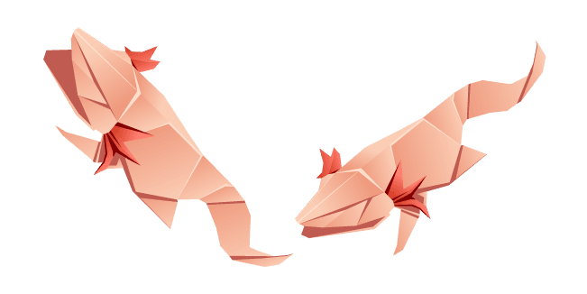 Origami Axolotlcustom cursor pack