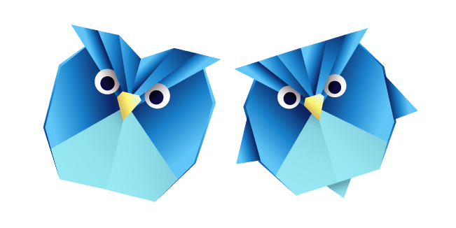 Origami Blue Owlcustom cursor pack