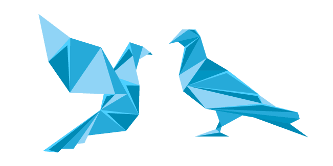 Origami Blue Pigeoncustom cursor pack