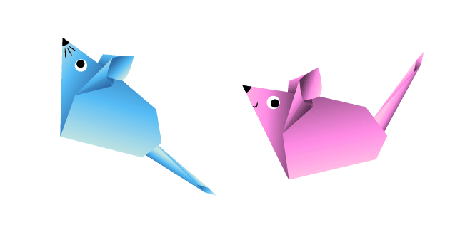 Origami Blue and Pink Micecustom cursor pack