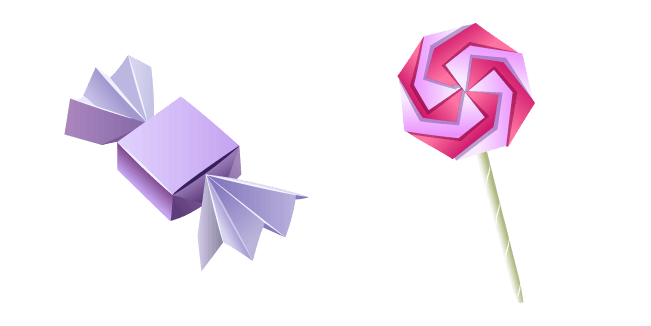 Origami Candy and Lollipopcustom cursor pack