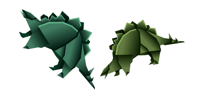 Origami Green Stegosauruscustom cursor pack