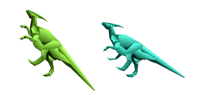 Origami Hadrosauruscustom cursor pack