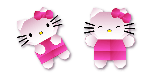 Origami Hello Kittycustom cursor pack