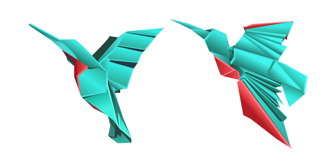 Origami Hummingbirdcustom cursor pack