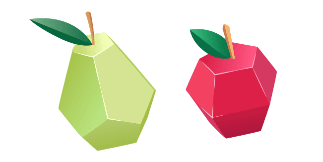 Origami Pear and Applecustom cursor pack