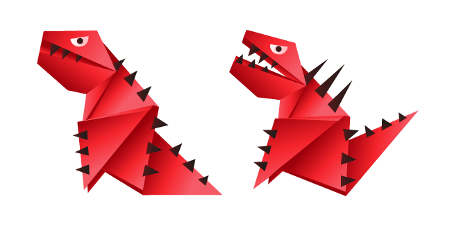 Origami Red Angry Tyrannosaurcustom cursor pack