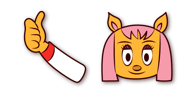 PaRappa the Rapper Paula Fox Thumbs Upcustom cursor pack