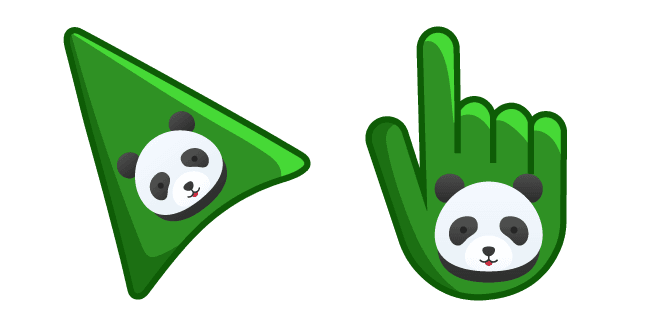 Panda on Bamboo Green Backgroundcustom cursor pack