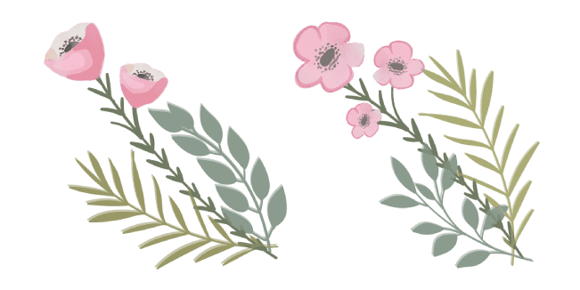 Pink Anemone Flowercustom cursor pack