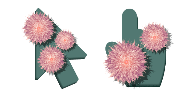 Pink Aster Flowerscustom cursor pack