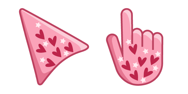 Pink and Red Heartscustom cursor pack