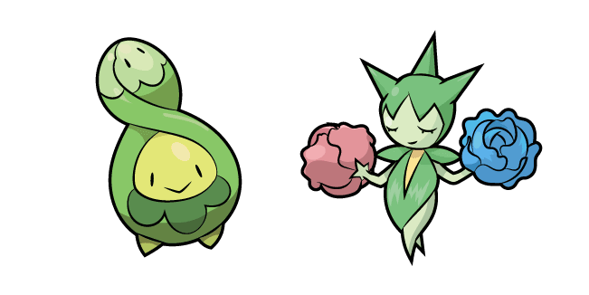 Pokemon Budew and Roseliacustom cursor pack